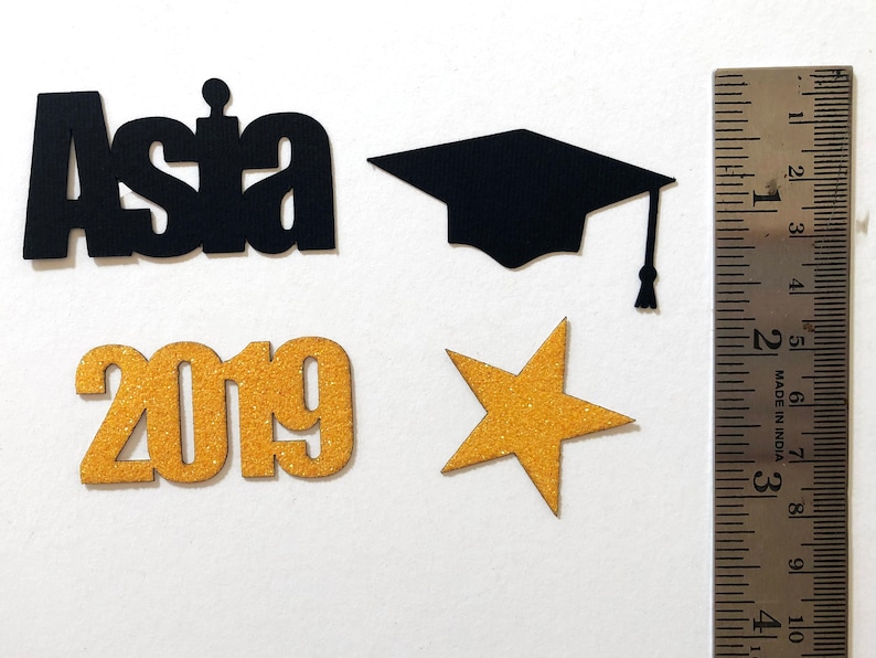 Graduation Confetti, Graduation Decorations, Graduation Party Decorations, Photo Prop, Class of 2023, Name Confetti, Table Decor image 4