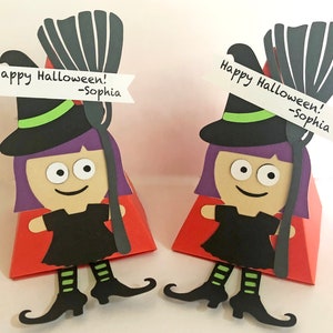 Bolsas de golosinas de Halloween, bolsas de truco o golosinas, favores de Halloween escolares personalizados para niños, decoraciones de Halloween, bolsas de golosinas para fiestas, cajas de golosinas-13
