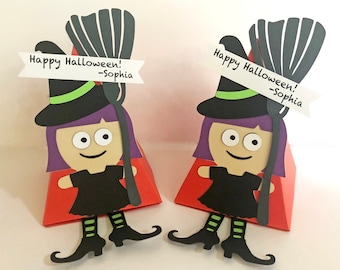 Sacs de friandises d'Halloween, Sacs de friandises ou de bonbons, Cadeaux d'Halloween personnalisés pour école d'enfants, Décorations d'Halloween Sacs de bonbons de fête Boîtes de 13 friandises