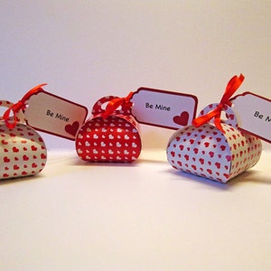 Valentines Day Treat Bags, Valentine's Day Candy Boxes, kids valentine, classroom valentine, Valentine Favor Boxes, Heart Box of chocolates image 2