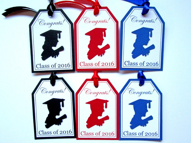 Graduation Favor Tags, Gift Tags, Graduation Tags, High School, College Graduation Party Decorations, Hang Tags, Class of 2024-10 image 2