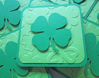 Mini St. Patrick's Day Cards, Mini Shamrock Cards, Clover Cards, Green Cards, St. Patrick's Day Tags, St. Pattys Day Cards, Irish Cards