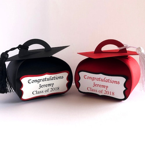 12 Graduation Hat Party Favor Boxes Favors Box Graduate Etsy