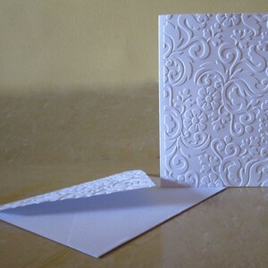 Floral Embossed Cards Set of 8, Note Card Set, Boxed Stationery Cards ...