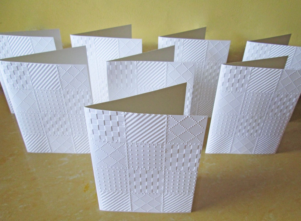 Quilt Embossed Cards, Quilted Greeting Cards, Note Cards, Blank ...