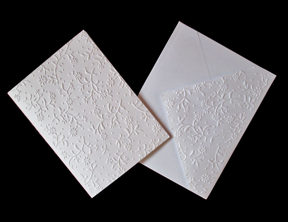Embossed Cards Embossed Card Set Blank Note Cards Note Card Etsy Canada