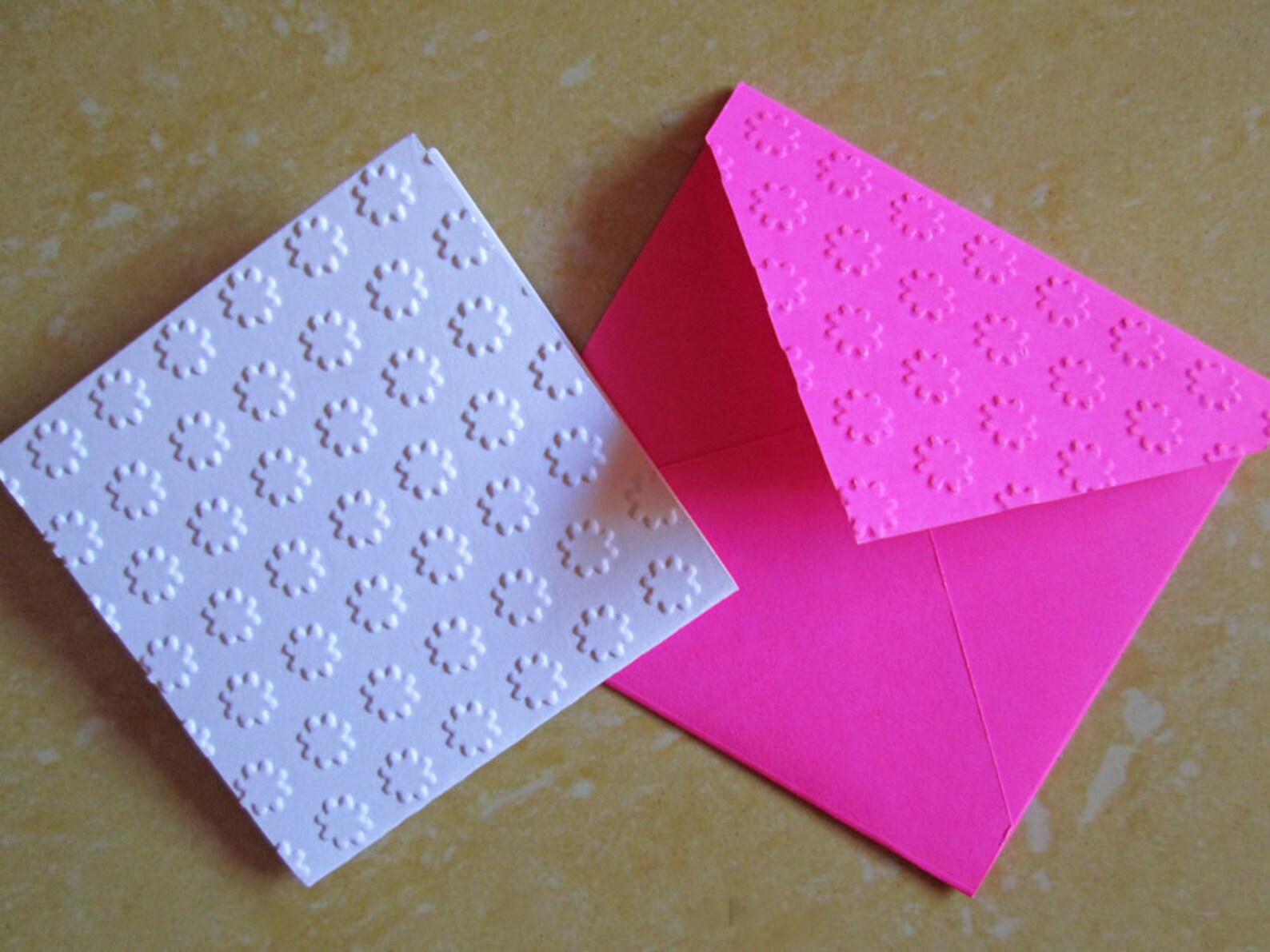 Blank Mini Embossed Card Set of 10 / Note Card Set/ Thank You Etsy