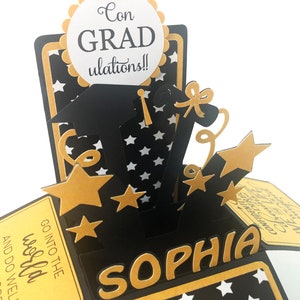 Graduation Pop Up Card, Graduation Gift Card Holder, Graduation Decoration 2024, Box Card, Money Envelope, Congratulations Gift for Her