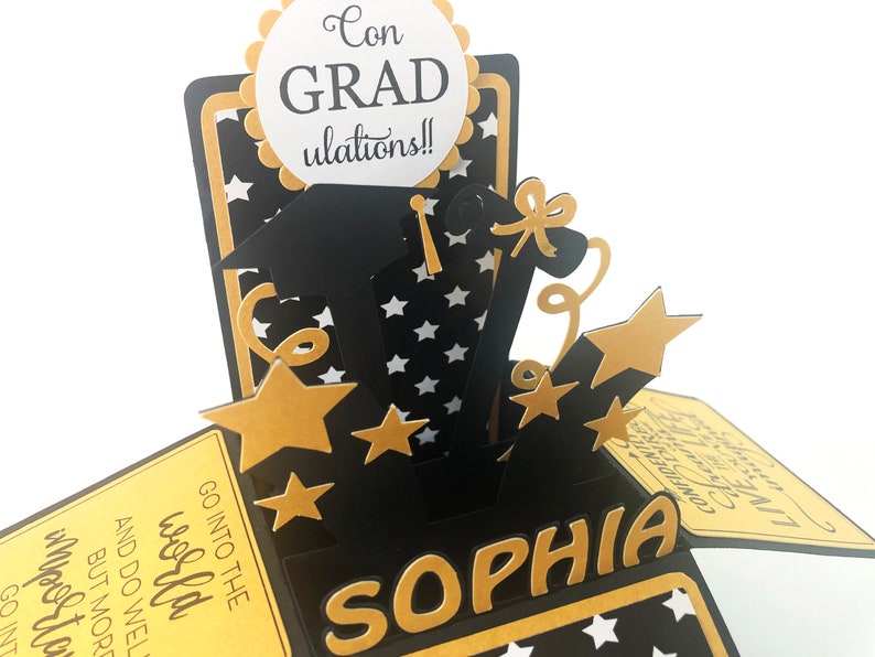 Graduation Pop Up Card, Graduation Gift Card Holder, Graduation Decoration 2024, Box Card, Money Envelope, Congratulations Gift for Her