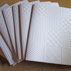 Quilt Geprägte Karten, Gesteppte Grußkarten, Grußkarten, Blanko-Grußkarten, Briefpapier, Dankeskarten, Grußkartenset, Geprägte Grußkarten