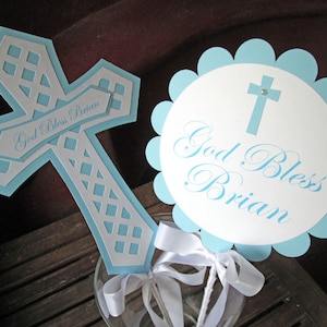 Baptism Centerpiece, Christening Centerpiece, Baptism Decorations - Set of 2