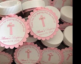 10 Personalized Baptism Gift Tags, Favor Tags, First Communion, Confirmation, Christening, Baptism Decoration, Baptism Tags, Baptism Favors