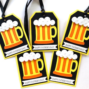 Fathers Day Gift Tags, Happy Father's Day Favor Tags, beste vader ooit, cadeau voor papa - Set van 5