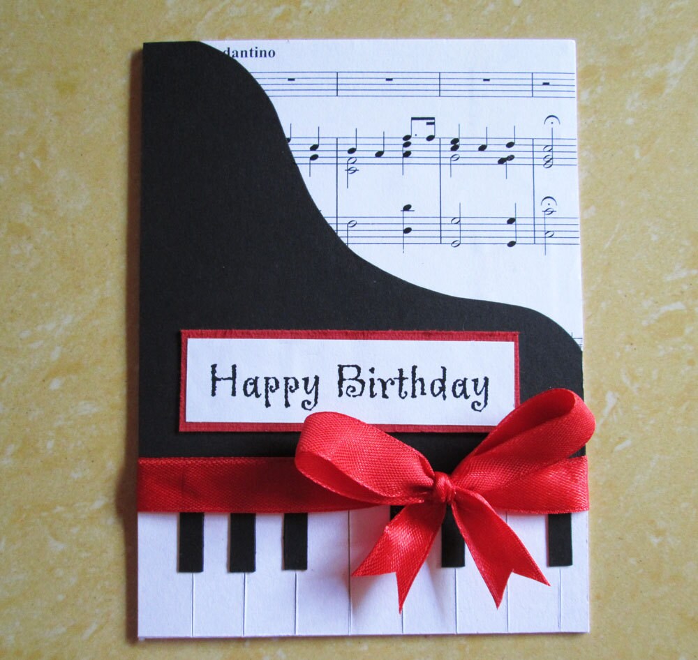 Klavier alles Gute zum Geburtstag Karte Musik Themen Etsy