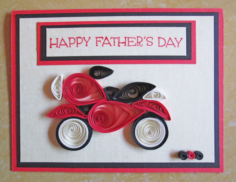 Paper Quilling/ Father's Day Card/ Quilled Fathers Day Etsy
