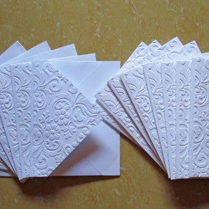 Floral Embossed Cards Set of 8, Note Card Set, Boxed Stationery Cards ...