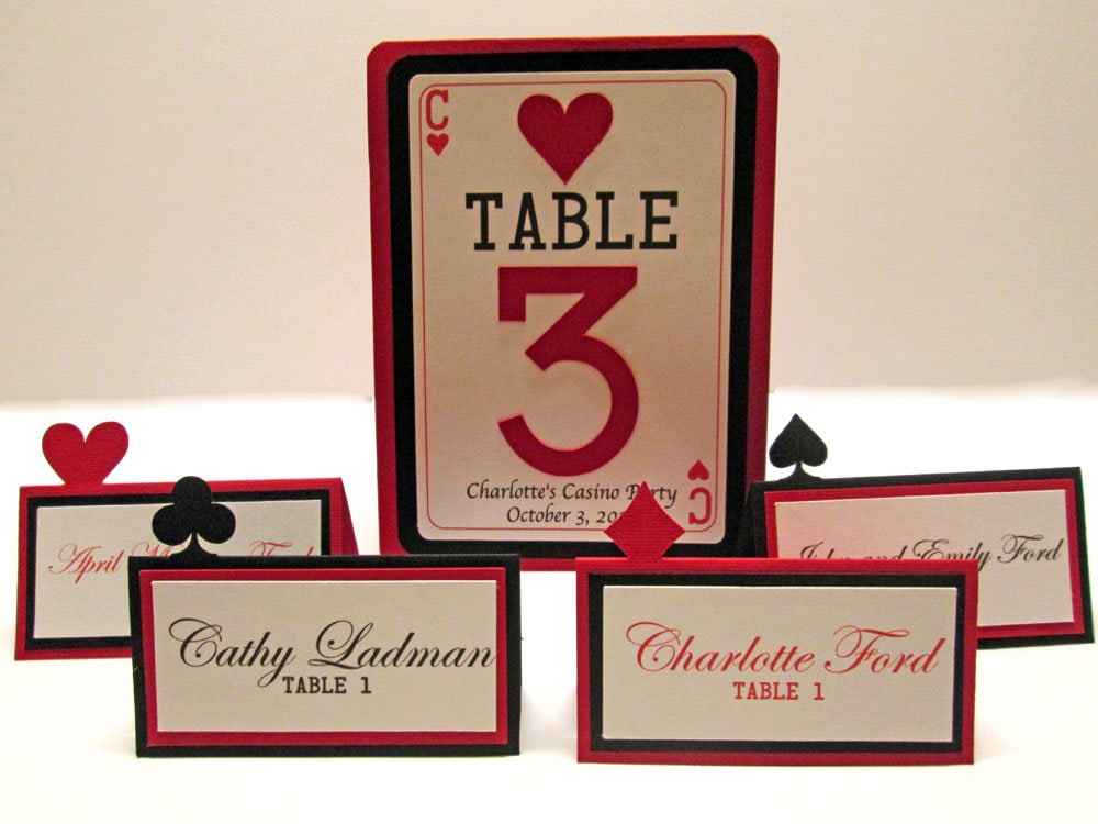 Casino Table Numbers Las Vegas Wedding Texas Holdem Poker Etsy
