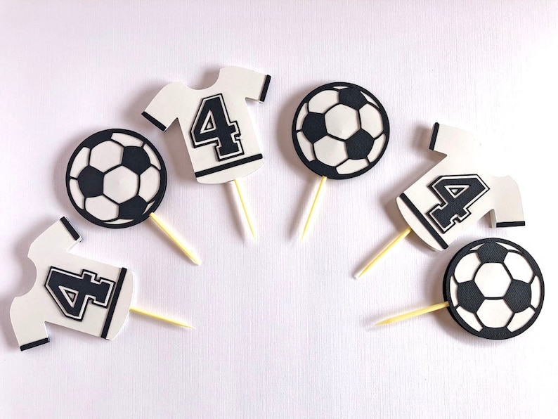 Soccer Cupcake Toppers Soccer Toppers Soccer Birthday Etsy