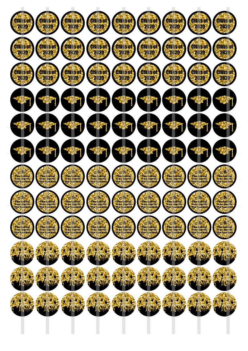 Printable Graduation Hershey Kiss® Stickers Labels High - Etsy