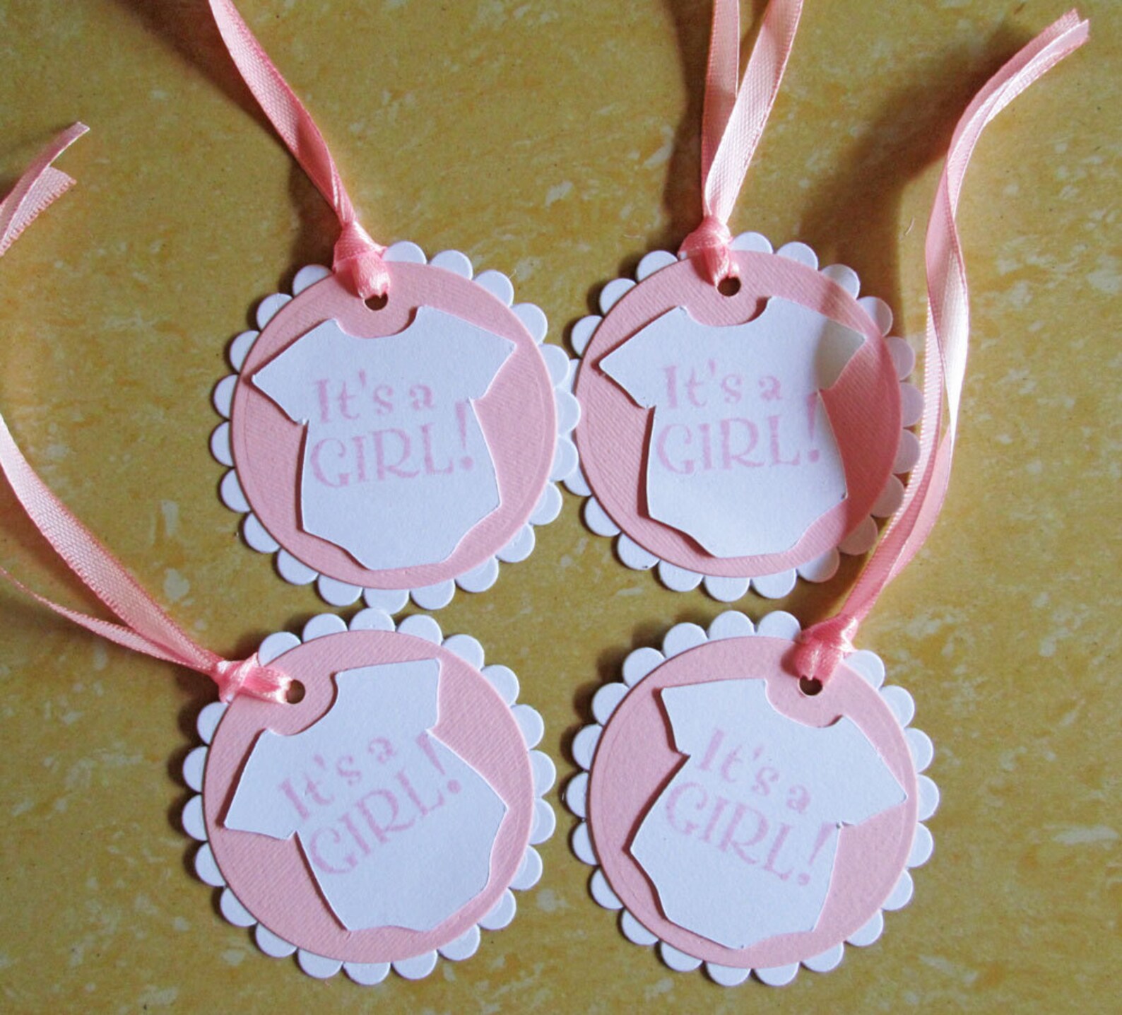 20 Pink Baby Shower Gift Tags It's a Girl Baby Girl Etsy