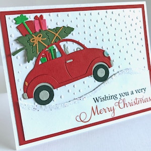 Cartes de Noël de voiture, Cartes de vœux, Jeu de cartes de Noël en relief, Jeux de cartes de Noël en boîte, Jeu de cartes de vœux, Jeux de cartes de joyeux Noël