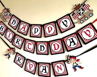 Pirate Banner, Pirate Birthday Banner, Pirate Party Decor, Pirate Decorations, Pirate Theme Party, Pirate Garland, Jake Bunting Party Banner