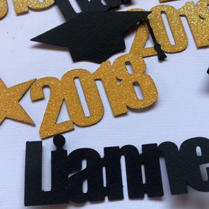 Graduation Confetti, Graduation Decorations, Graduation Party Decorations, Photo Prop, Class of 2023, Name Confetti, Table Decor image 7