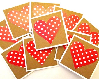 Kids Valentine Cards, Kids Valentines Day Cards, Valentine Mini cards, school valentines cards, classroom valentines for kids, Set of - 10