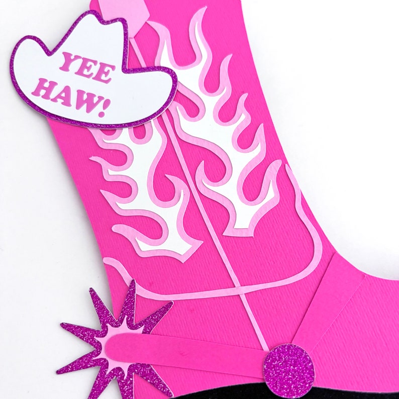 Roze Cowgirl uitnodiging, Cowgirl verjaardagsfeestje uitnodigt, Rodeo, Western uitnodigen, Disco kosmische ruimte thema, kleine Cowgirl baby shower 10 afbeelding 9