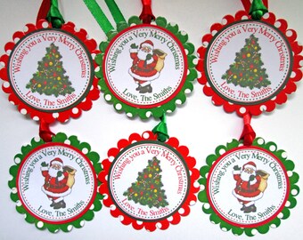 Personalized Christmas Gift Tags, Christmas Tags, Holiday Gift Tags, Christmas Gifts, Christmas Wrapping, Christmas Gift Wrap - Set of 10