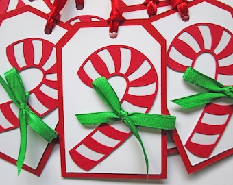 Printable Christmas Gift Tags Five Designs Candy Cane Gift - Etsy