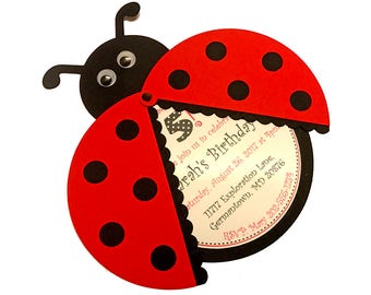 Ladybug Invitations, Ladybug Birthday Invitations, Ladybug Party, Ladybug Invite, Ladybug baby shower lady bug invitations, 1st birthday-10