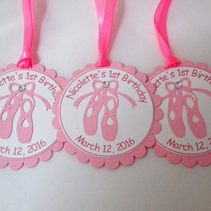 Ballerina Gift Tags, Pink Ballerina Favor Tags, Ballerina Tags, Ballerina Birthday, Ballerina Party Favor Tags, Personalizzati, Set di 20
