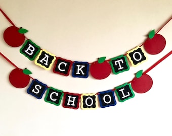 Back To School Banner, First Day of School Party, Teach Classroom Decor