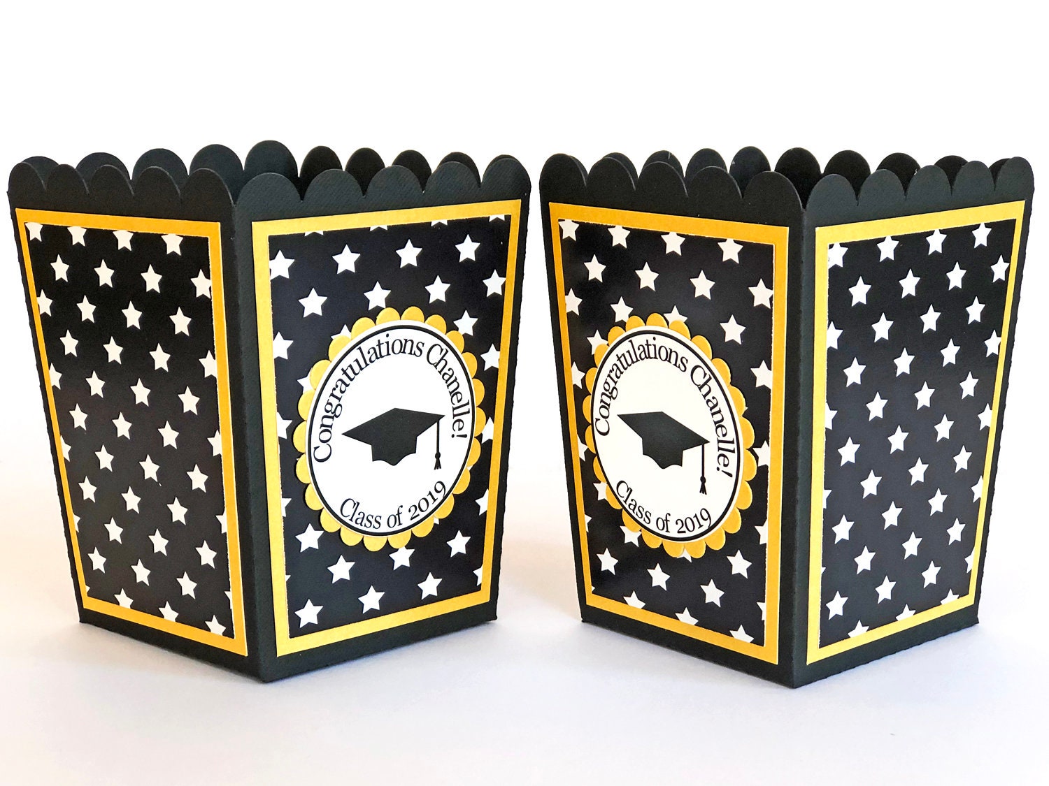 Graduation Party Popcorn Boxes Popcorn Treat Bags Custom Etsy
