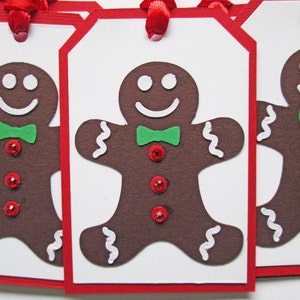 Gingerbread Christmas Gift Tags - Christmas Tags - Holiday Gift Tags - Christmas Gifts - Christmas Wrapping - Christmas Gift Wrap - Set of 5