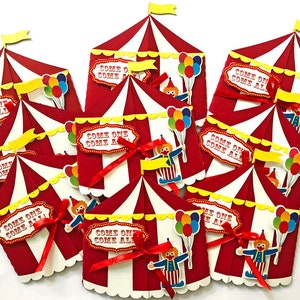 Zaproszenie na cyrk, Zaproszenie na karnawał, Impreza tematyczna karnawałowa, Pierwsze urodziny cyrku, Zaproszenie na bilet do cyrku, Big Top, Baby Shower