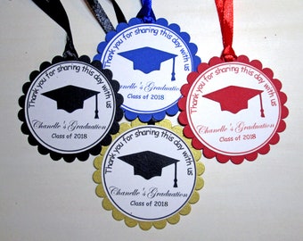 Graduation Gift Tags, Graduation Tags, High School, College Graduation Party Decorations, Class of 2026, Personalized Favor Tags, Hang tags