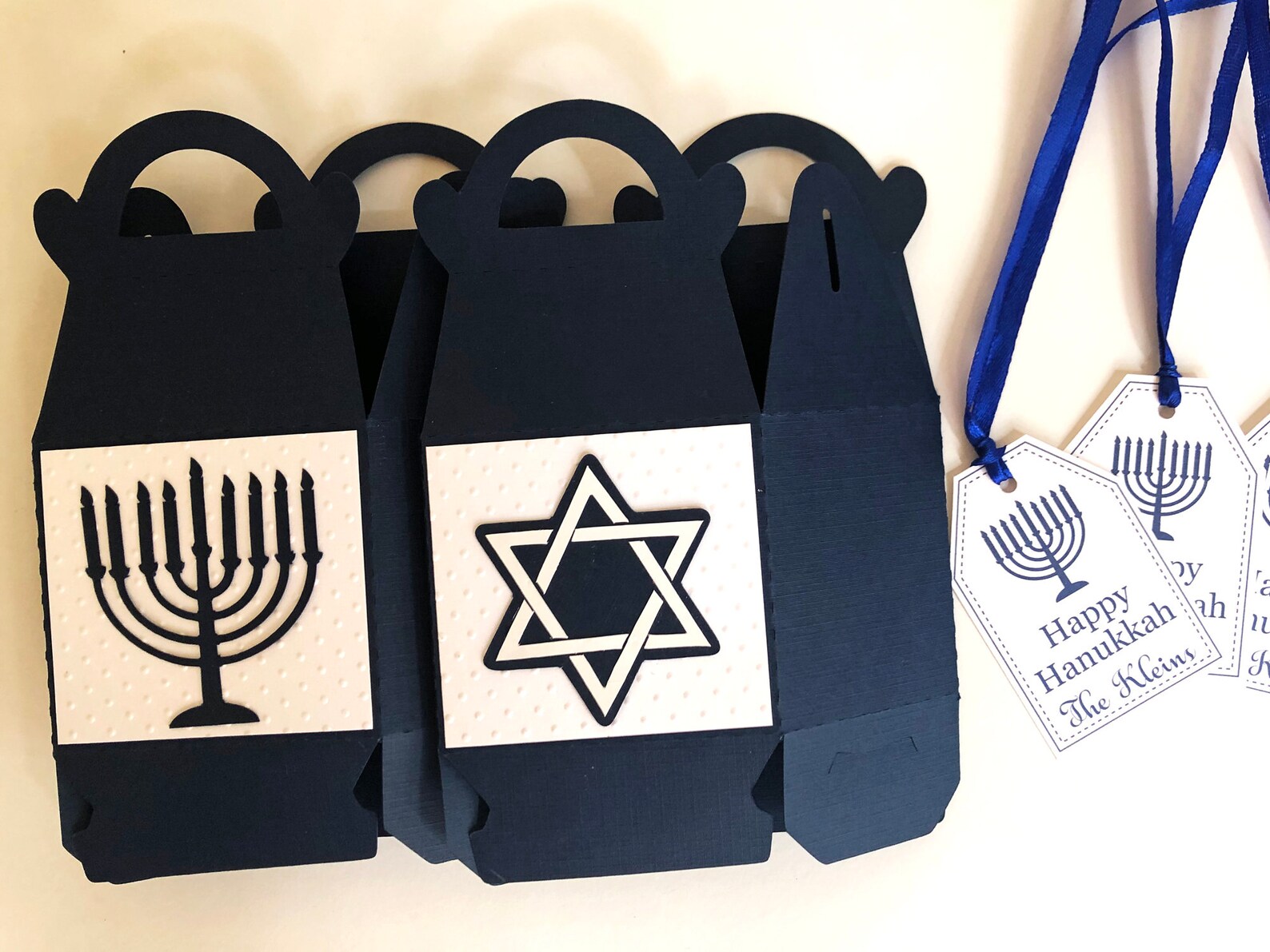 Happy Hanukkah Gift Box Hanukkah Favor Box Jewish Holiday Etsy