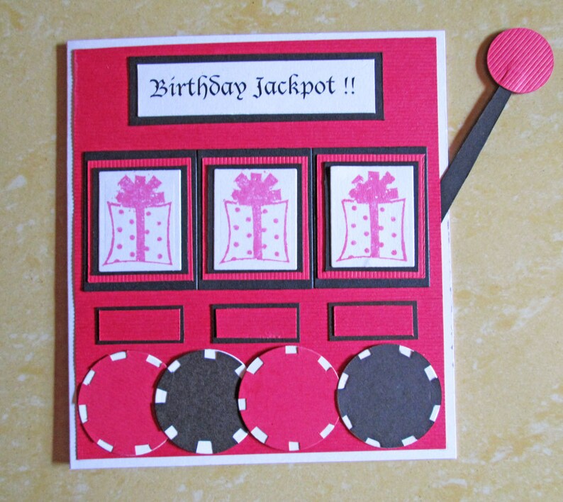 Slot machine birthday cards