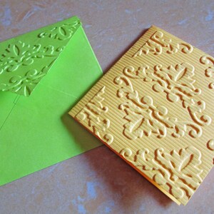 Blank Mini Embossed Card Set of 10 / Nature Note Card Set/ Thank You ...