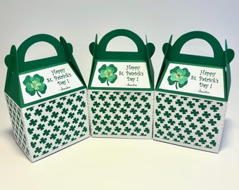 Scatole per bomboniere di San Patrizio, sacchetti per caramelle a forma di trifoglio, scatole regalo per feste irlandesi