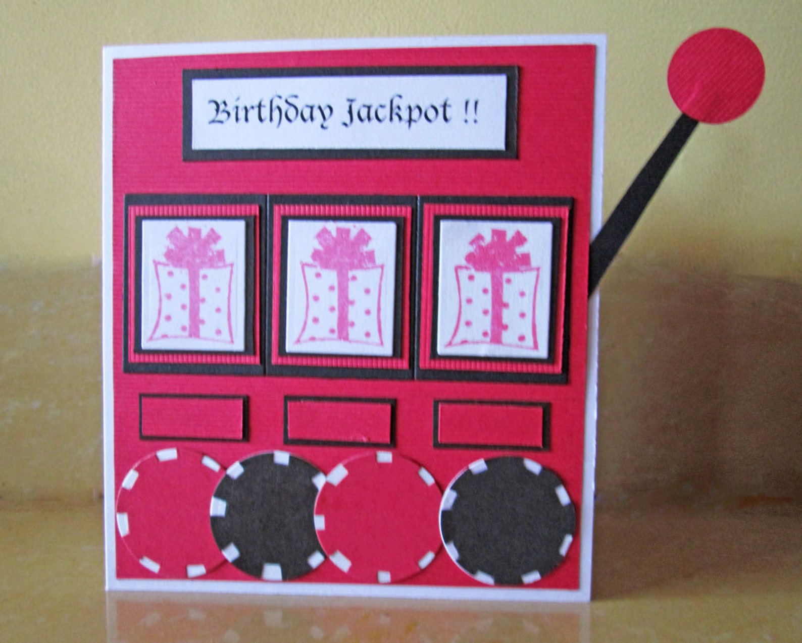 Casino Happy Birthday Card Slot Machine Birthday Card Slots Etsy