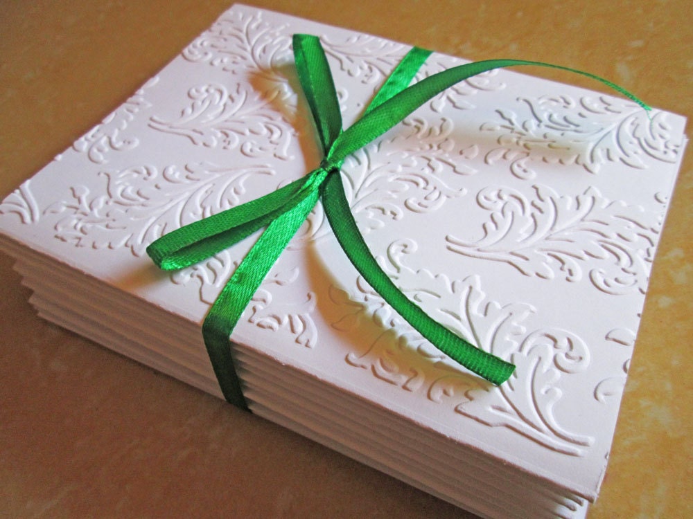 Leaves Embossed Card Set / Note Card Set/ Stationery Cards Etsy