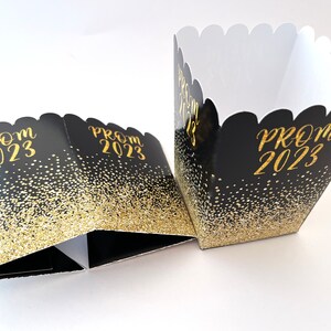 Prom Popcorn Boxes, Prom Party, Prom Night 2024 Popcorn Treat Bags, Favor Boxes, Graduation Party Decorations, Class of 2024, Set of 10 image 5