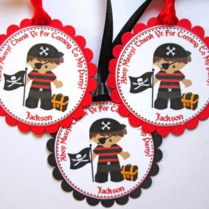 Etiquetas de presente para festa pirata, etiquetas de presente pirata, etiquetas de aniversário pirata, etiquetas de lembrança de pirata, etiquetas de agradecimento, decorações de festa pirata personalizadas