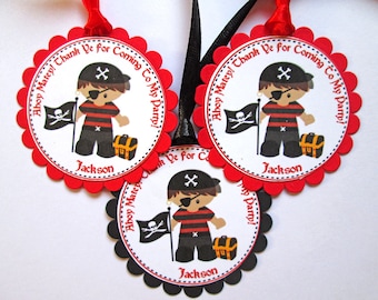 Pirate Party Gift Tags, Pirate Gift Tags, Pirate Birthday Tags Pirate Favor Tags Pirate Thank You Tags Pirate Party Decorations Personalized