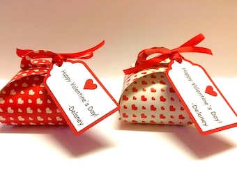 Valentines Day Treat Bags, Valentine's Day Candy Boxes, kids valentine, classroom valentine, Valentine Favor Boxes, Heart Box of chocolates