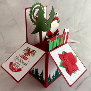 Carte pop-up de Noël, porte-cartes cadeau de Noël, décoration de Noël 2025, carte-cadeau, enveloppe pour billets, carte de voeux pour elle et lui