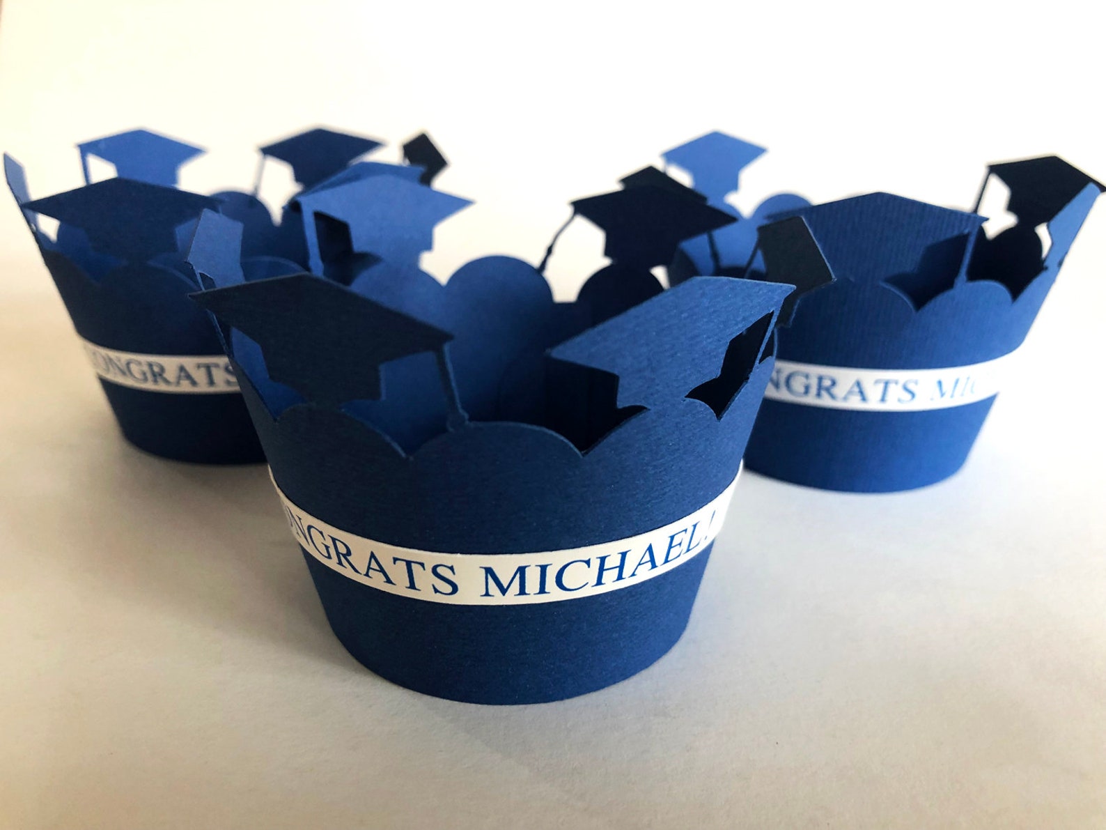 Graduation Cupcake Wrappers Personalized Cupcake Liners High Etsy